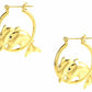 Jumping Dolphine Earrings 14k Gold Filed 23mm Made In USA